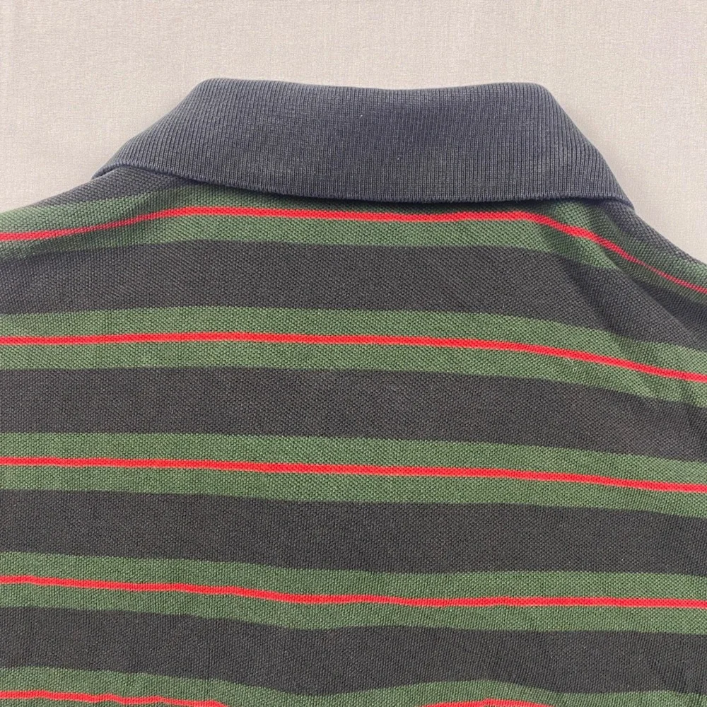 Polo Ralph Lauren XXL Striped Polo Shirt Blue Tag Green Gray Red Pony Vintage